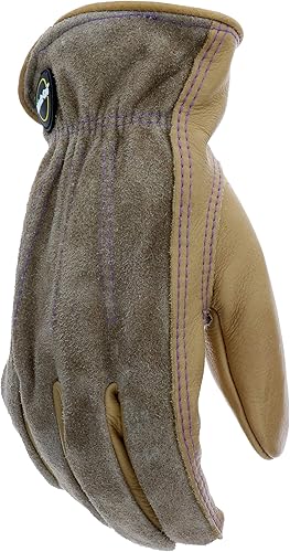 Miniatura 3 de Miracle-Gro MG86006 Aqua Armor - Guantes de palma de grano de vaca