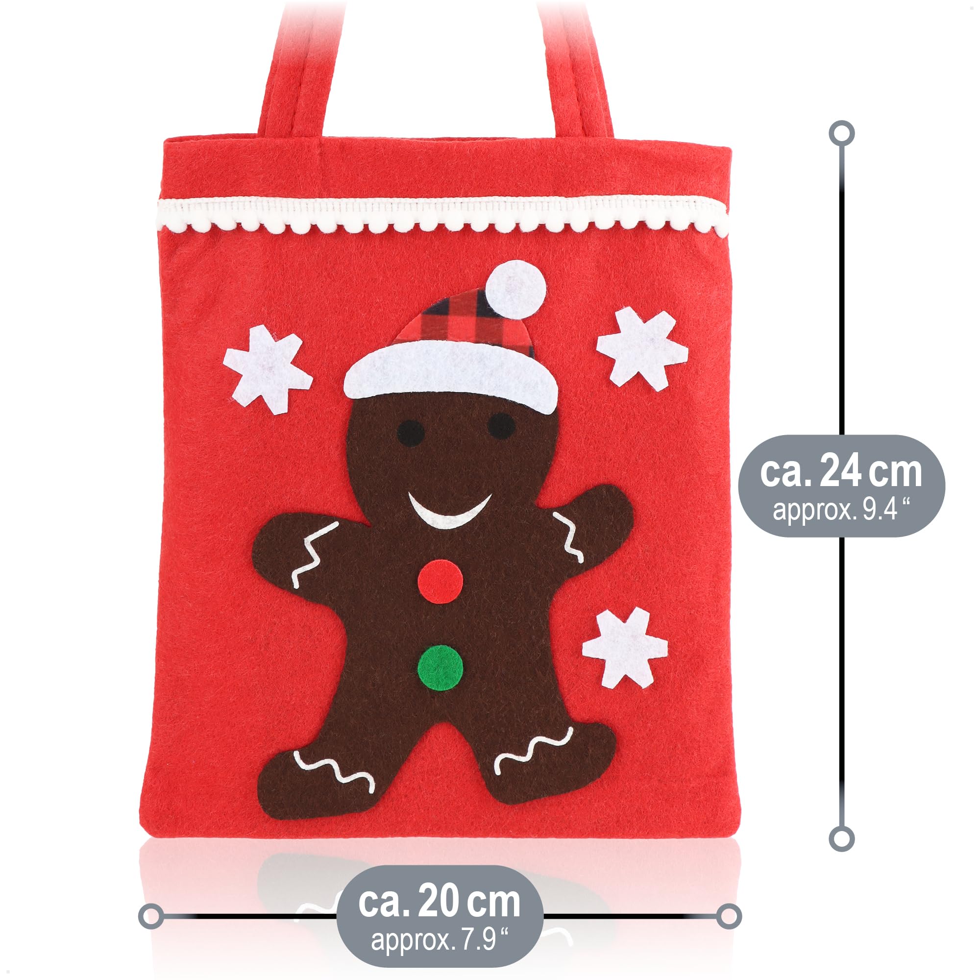 CattleyaHQ Sacs Cadeaux de Noël avec Cordon,12 pièces Sac décoratif pour emballage cadeau de