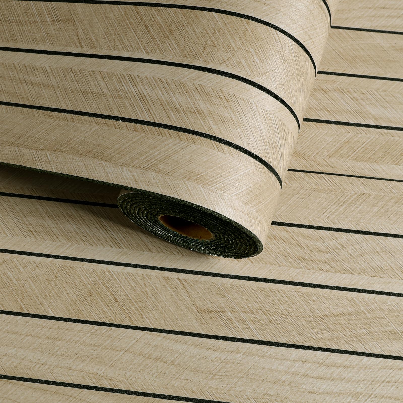 VaryFloral 30cmx500cm Light Oak Self Adhesive 3D Wall Panels Herringbone Wood Wall Panels for Walls Wooden Striped Stick on Panelling for Walls Foam Slat Wallpaper for TV Background Bedroom Hallway