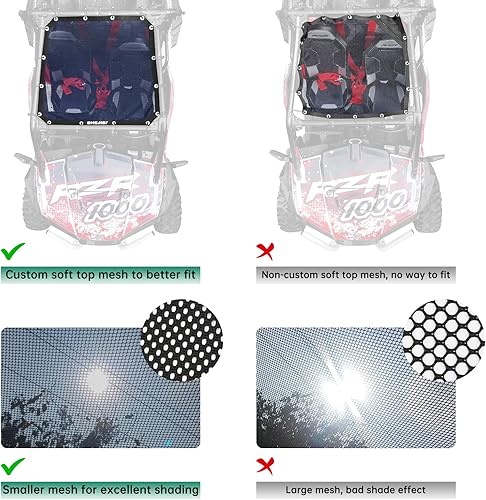Miniatura 3 de SHEJISI RZR - Red de malla suave para parasol con parte superior de cabina, protección contra rayos UV, barro, suciedad, protección de extremidades