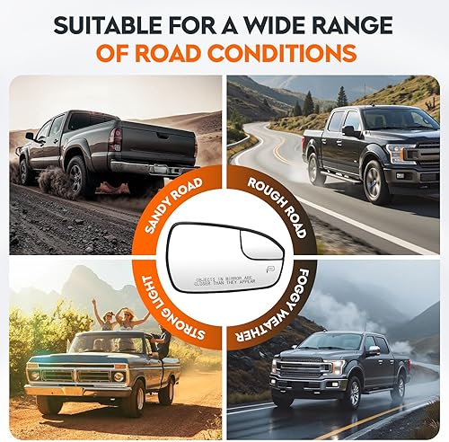 Miniatura 12 de Youxmoto Espejo calefactable para el lado izquierdo del conductor, apto para Ford Fusion 2013, 2014, 2015, 2016, 2017, 2018, 2019, 2020, espejo