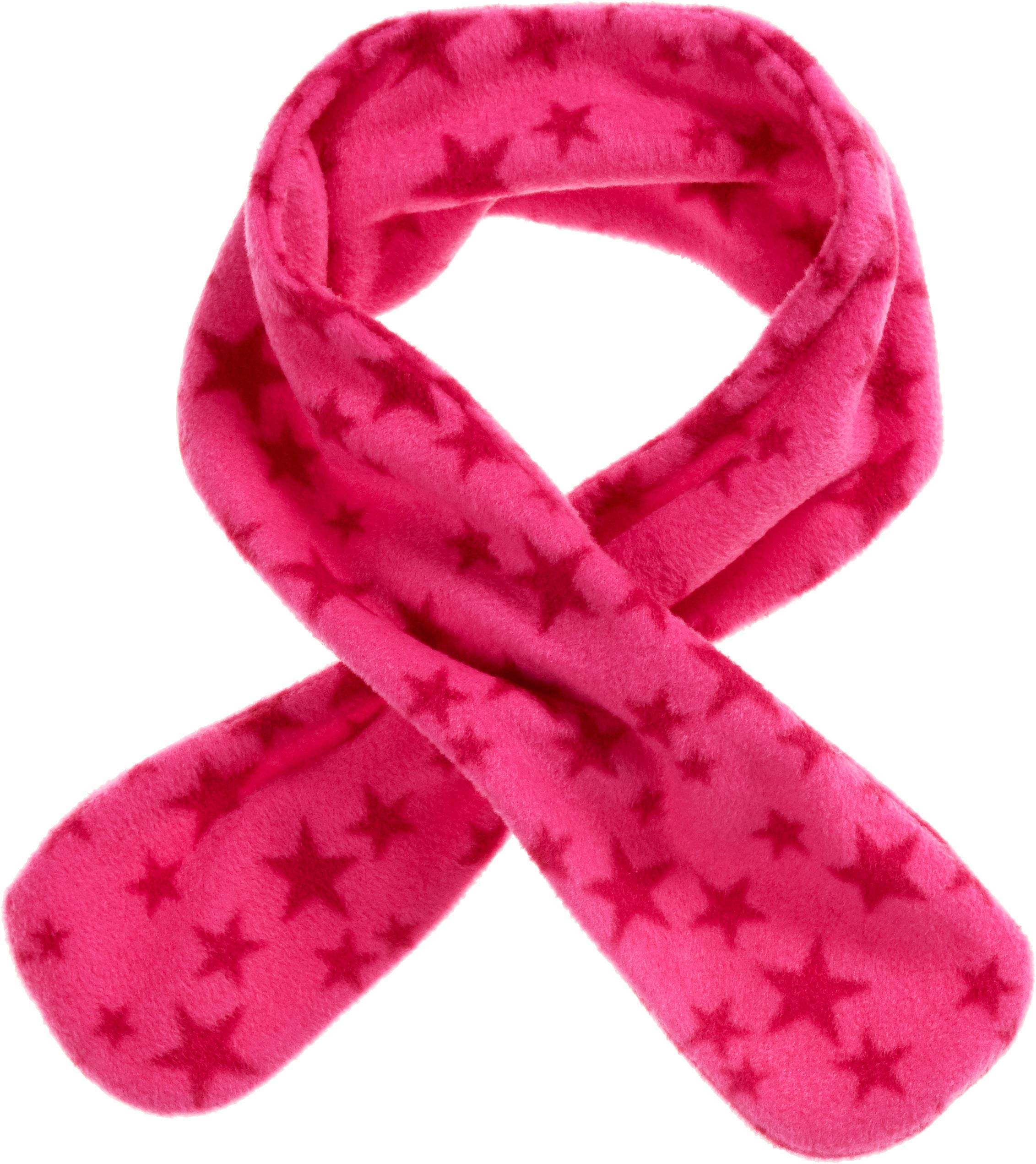 Playshoes Unisex Kids Fleece scarf stars 422022, 18 - Pink, One size