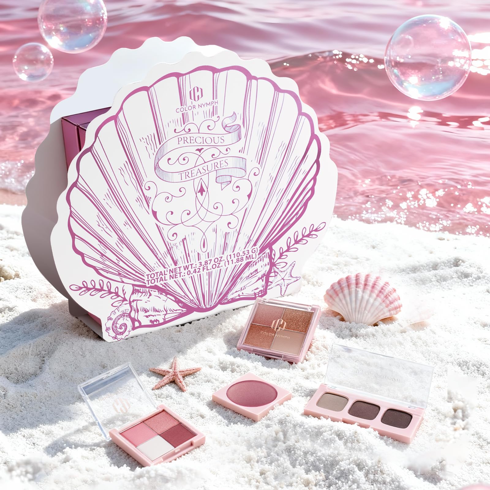 Calendario de adviento de maquillaje de Color Nymph 2025, juego de regalo de maquillaje de belleza sorpresa de 24 días, mujeres adultas y niñas adolescentes, calendario de cuenta regresiva de Navidad