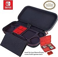 Vista 7 de Game Traveler Nintendo Switch Case - Switch OLED Case for Switch OLED Switch and Switch Lite Adjustable Viewing Stand Bonus Game Cases Deluxe Carry
