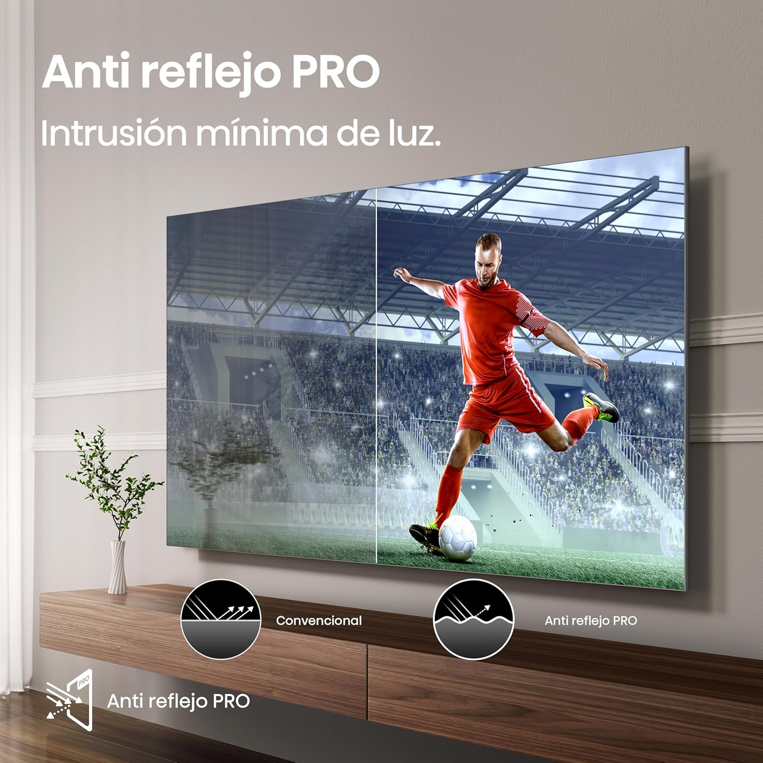 Hisense 55U8Q – Mini LED Pro Smart TV 55 Pulgadas, Procesador Hi-View IA Pro, 4.1.2 Sonido multicanal, Modo Juego Ultra 165Hz, Antireflejos Pro, Full Array Local Dimming, Dolby Vision IQ, Dolby Atmos 9