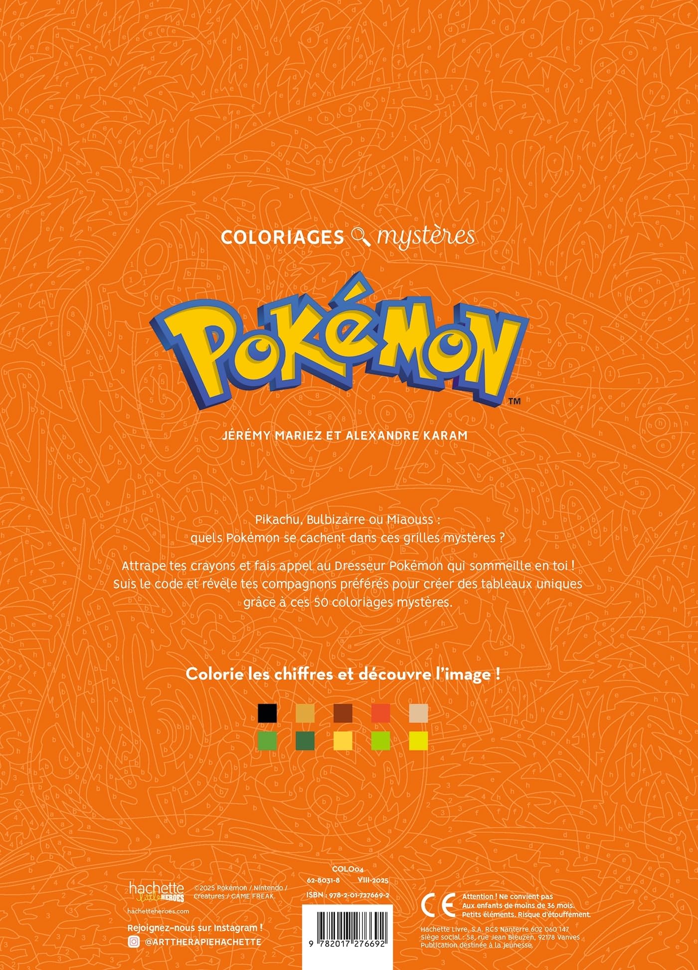 Pokémon: Colorie les chiffres et découvre l'image
