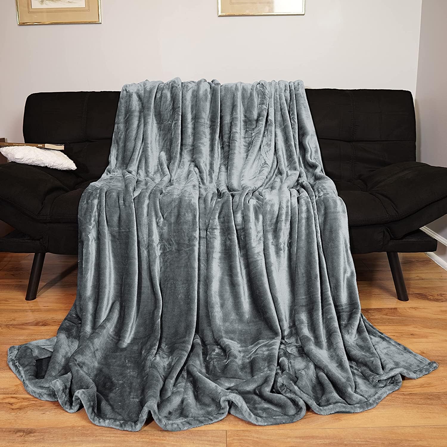 Fleece Throw Blanket 350GSM Cozy Soft Plush Lightweight Thick Blanket Blankets for Bed, Couch, Travel, Camping Warm Soft Blankets and Throws for Sofa Suitable All Seasons (Purple, King)