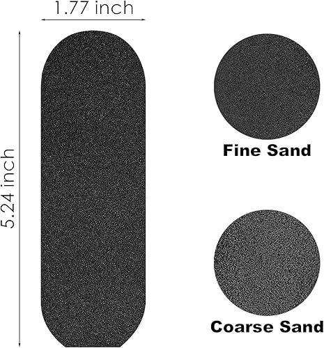 Miniatura 3 de EagleKing Recambios de lima de pie de acero inoxidable, 40 almohadillas de repuesto, almohadilla de raspador de pies con pegamento extraíble, tamaño