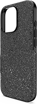 【エルキチ】SWAROVSKI iPhone16Proブラックストーン High smartphone case, iPhone® 16 Pro, Black | Swarovski