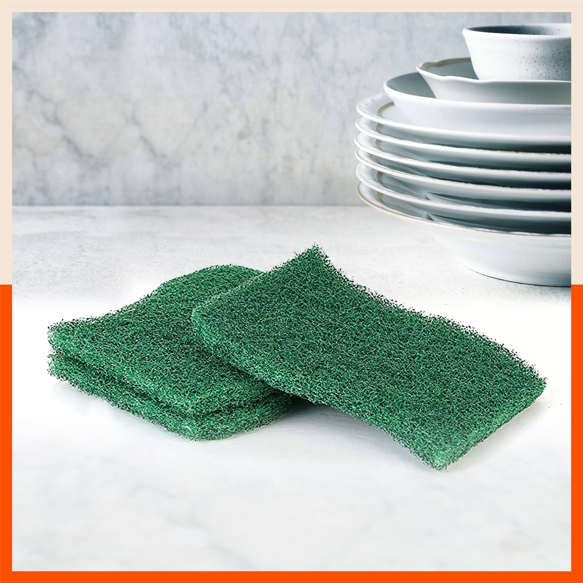 Bathla Spic & Span - Heavy Duty Dish Scrub Pad for Cleaning Utensils (Set of 3)