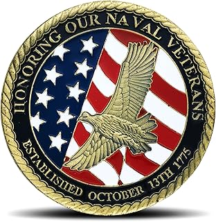 USA Navy Veterans Challenge Coin - Honoring Our Naval Veterans Inspirational Gift
