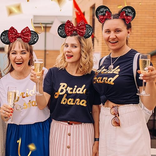 Miniatura 7 de Akkya Diadema con orejas de ratón y pinzas para el cabello, accesorios para mujeres, niñas, niños y adultos, fiesta de cumpleaños, disfraz de parque