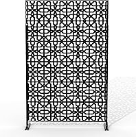Vista 1 de Elevens Pantalla de privacidad de metal para patio al aire libre, paneles decorativos independientes con soporte para terraza, patio, balcón
