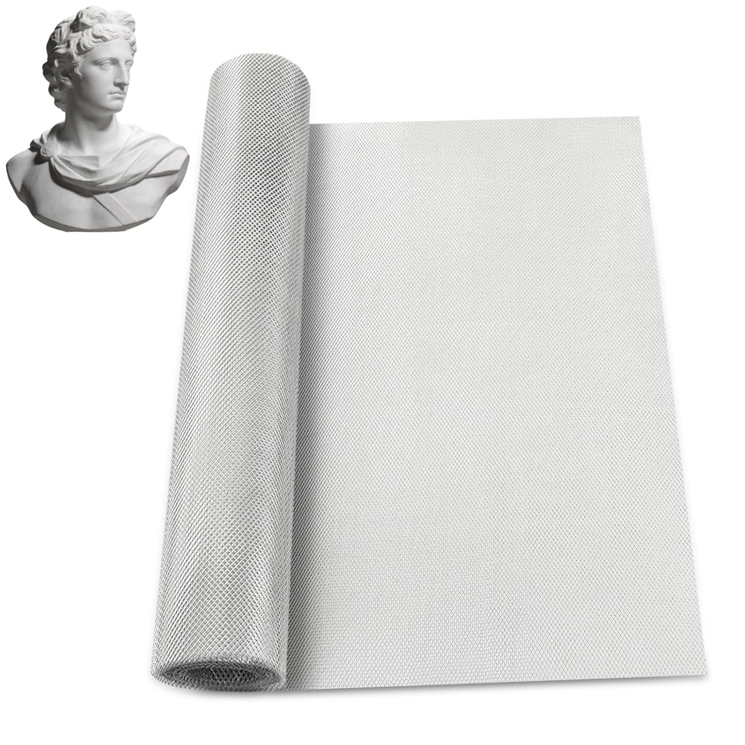 Extra Large 15.7" x 16.4ft Aluminum Sculpting Wire Mesh Roll for Clay Art, Jewelry Making, DIY Crafts & Home Decor