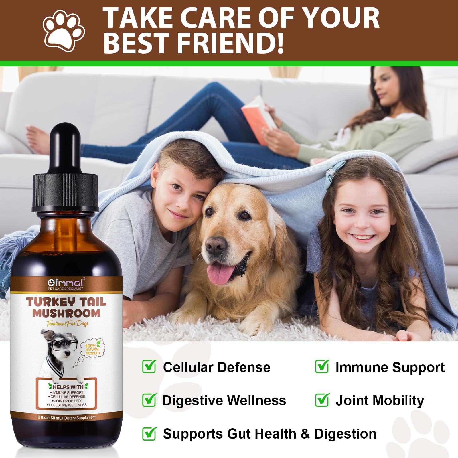 Turkey Tail Mushroom for Dogs, Critical Immune Defense Dogs - Image 2