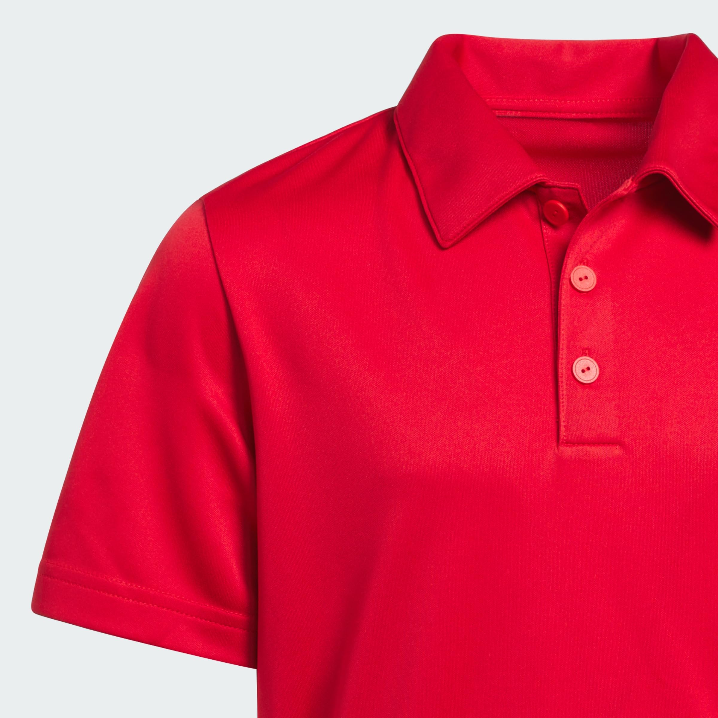 Adidas Polo de Manga Corta para niños, poliéster Reciclado, Color Blanco