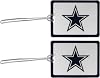 NFL Dallas Cowboys Vinyl Luggage Tag, 2pk, Blue