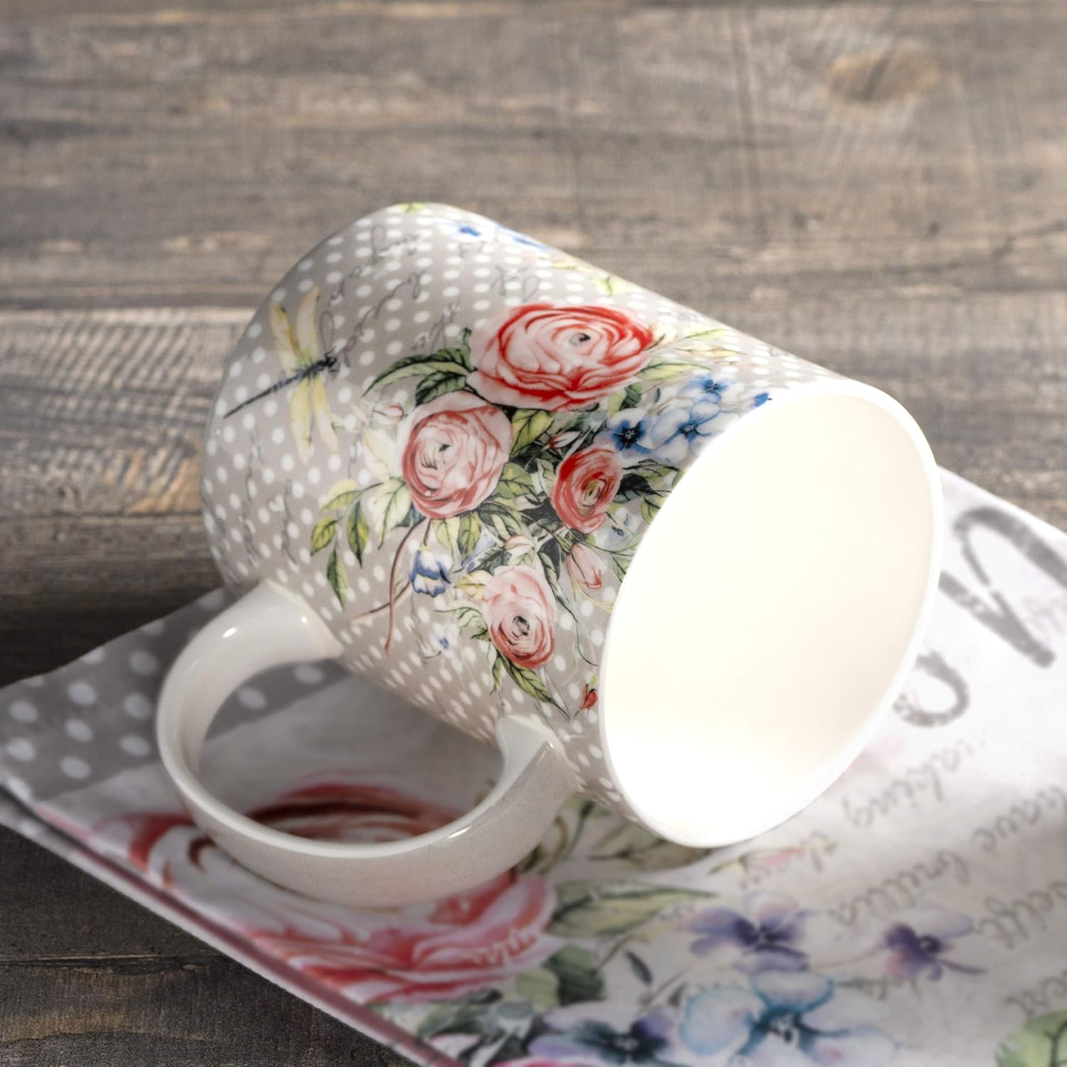 Best Deal Product Maison d' Hermine Campagne Fine Bone China Coffee Mug with Handles for Hot Beverages - Coffee | Cappuccino | Latte| Cocoa | Tea Perfect for Home | Gifts (Basse-Cour, 12 Ounce) 🔥 Flash Sale Maison d' Hermine Campagne Fine Bone China Coffee Mug with Handles for Hot Beverages - Coffee | Cappuccino | Latte| Cocoa | Tea Perfect for Home | Gifts (Basse-Cour, 12 Ounce)