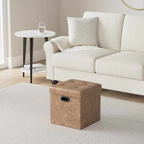 Miniatura 24 de SONGMICS MAZIE Collection - Banco otomano de almacenamiento de 30 pulgadas con tapa abatible, reposapiés de almacenamiento, carga de 660 libras,