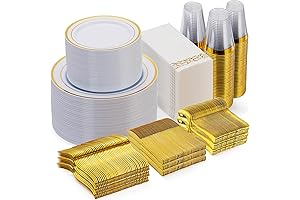Golden Plates for Party: Elevate Your Celebrations with Goodluck's Dinnerware Set