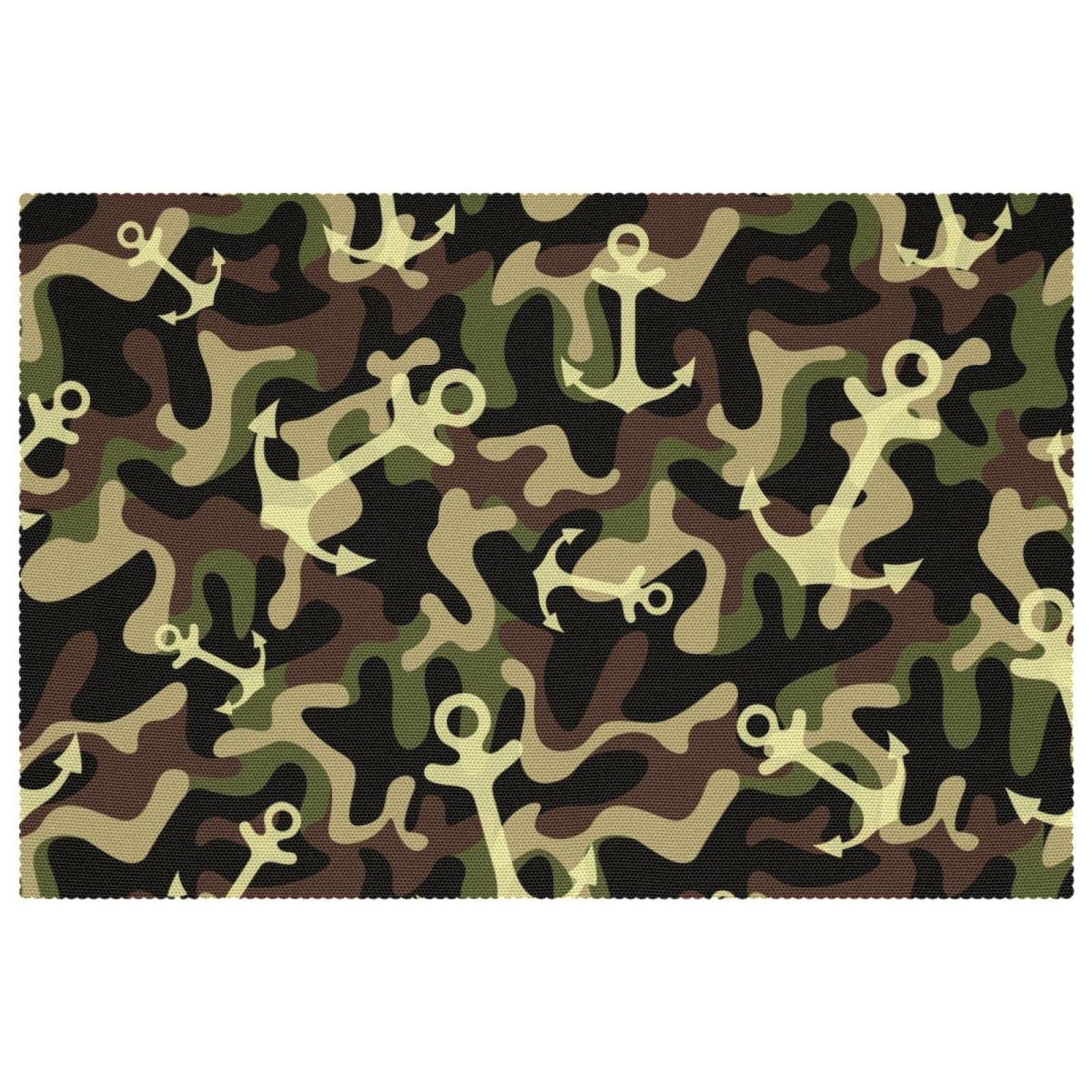 Sets de table en tissu Oxford résistant à la chaleur motif camouflage