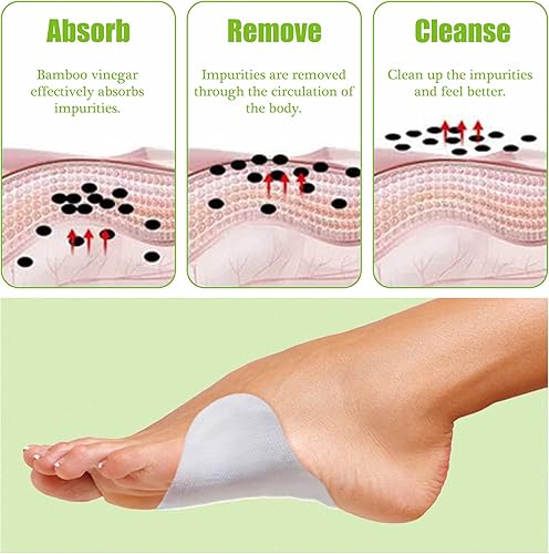 Miniatura 2 de Eyourlife 14 parches de limpieza profunda para pies, almohadillas de vinagre de madera de bambú, parches de bambú natural para dormir para hombres y