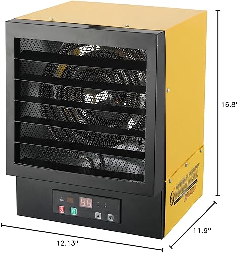 Miniatura 2 de Dura Heat EWH5510 - Calentador de aire eléctrico forzado con control remoto 17,060 Btu, amarillo, grande