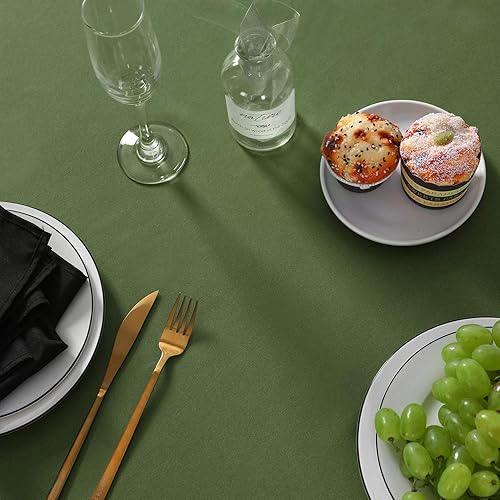 Miniatura 7 de Mantel rectangular de tela de poliéster lavable de 60 x 120 pulgadas para decoración de bodas, fiestas, cenas y banquetes, color sauce