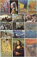 MINIZOZI 16PCS Famous Art Prints Posters - Impressionist Renaissance Wall Decor, 11x17 Unframed Classroom Bedroom Art Set