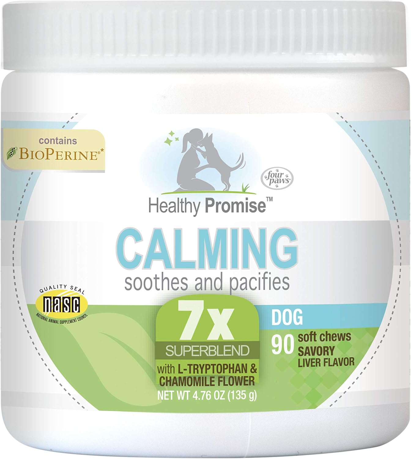 Four Paws Healthy Promise Calming Chews for Dogs 90 Count