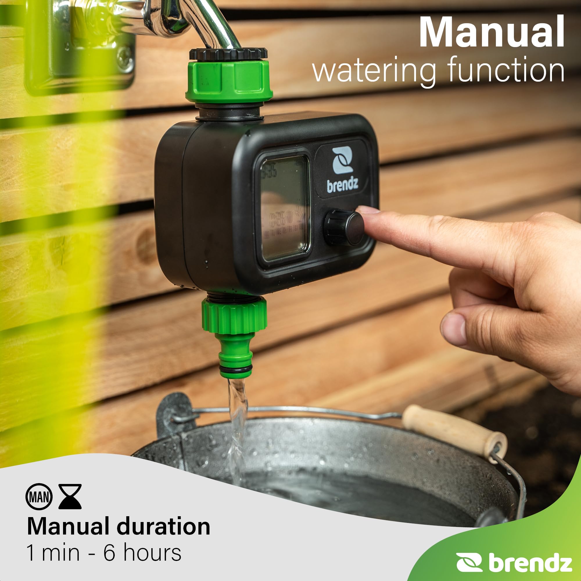 Brendz Valera & Buka - Sistema di irrigazione facile da configurare, fino a 4 programmi, display LCD, computer di irrigazione automatica per piante