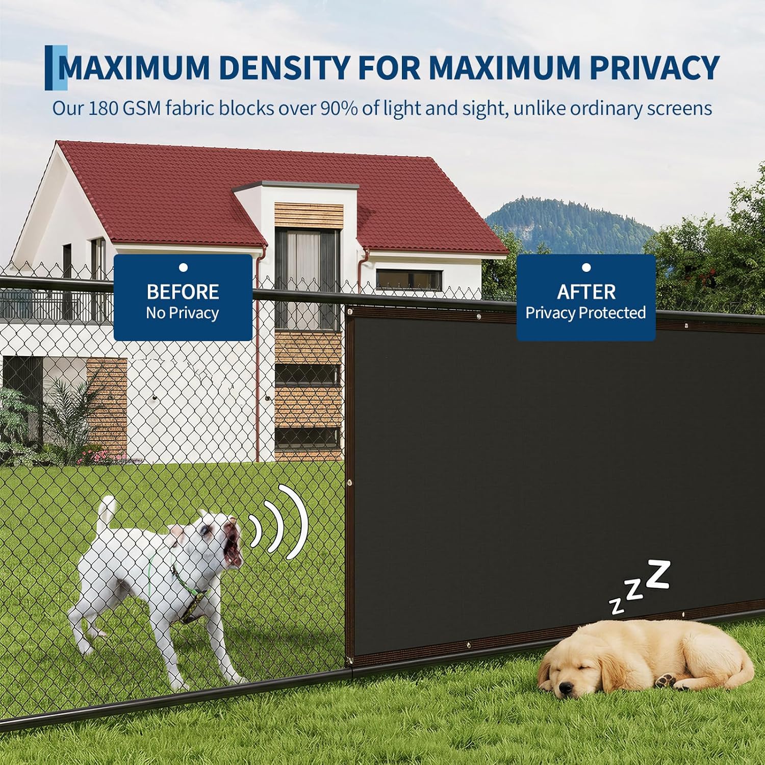 HDPE 180 GSM Garden Privacy Net - 5x50 ft Privacy Screen, Garden Privacy Net Shade Cloth, Cover Garden Fence Netting, Privacy Mesh for Garden