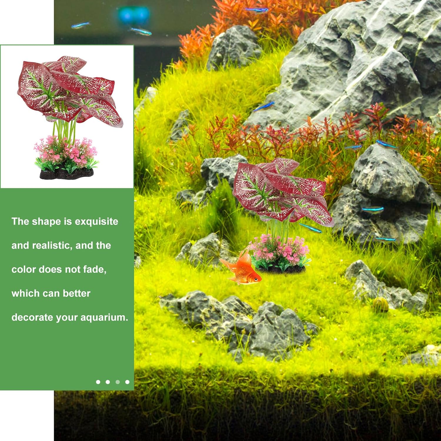 VALICLUD Artificial Aquarium Plants Plastic Water Grass Decor Simulation Aquatic Plant Ornament for Fish Tank Household Aquarium Decoration