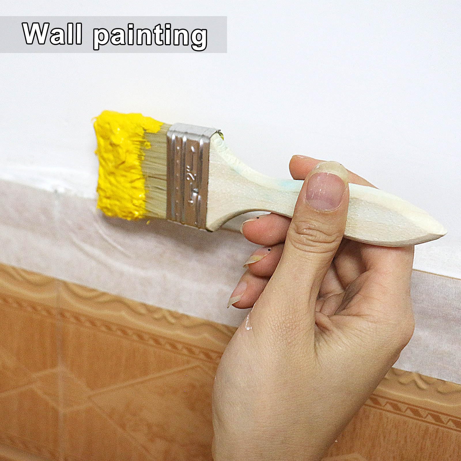 BOMEI PACK 2 Rolls White Masking Tape 48mm x 50m Artist Painters Tape,DIY Crafts Decoration Masking Paper Tape for Painting Frame Lines Layout shaping - Image 4