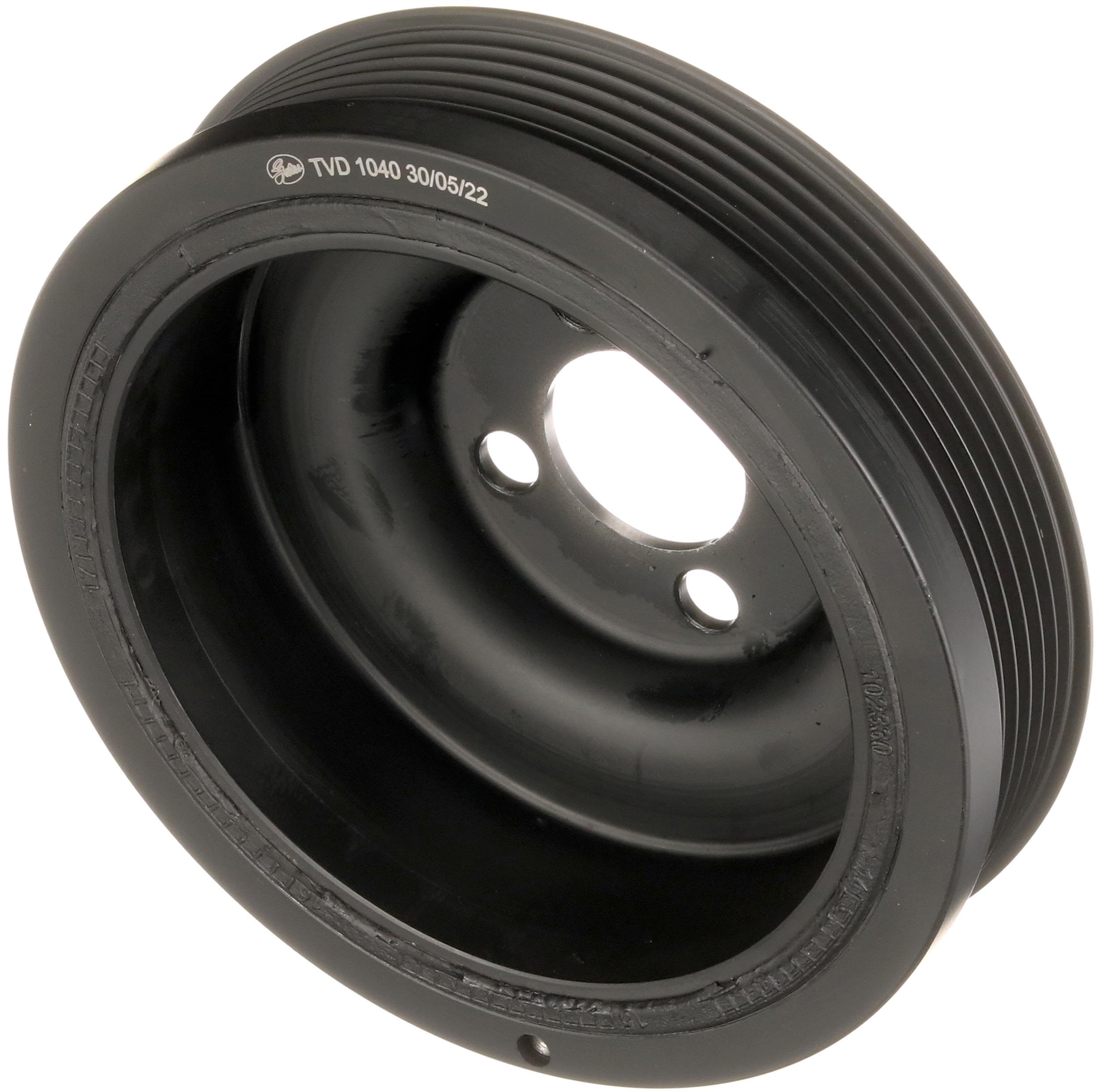 GATES TVD1040 Puleggia cinghia albero a gomiti senza accessori | Compatibile con: AUDI A1, A1 Sportback, A3, A3 Cabriolet, A3 Sportback, A4 Allroad B8, A4 B8, A4 B8 Avant, A5, A5 Cabriolet