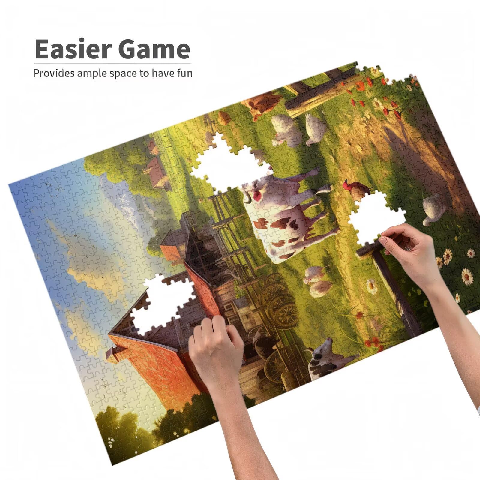 5000 sztuk puzzli dla dorosłych, kreatywne niemożliwe puzzle dla dorosłych początkujących, duża drewniana układanka z pudełkiem do przechowywania, prezenty dla kobiet mężczyzn, wystrój domu, motyw