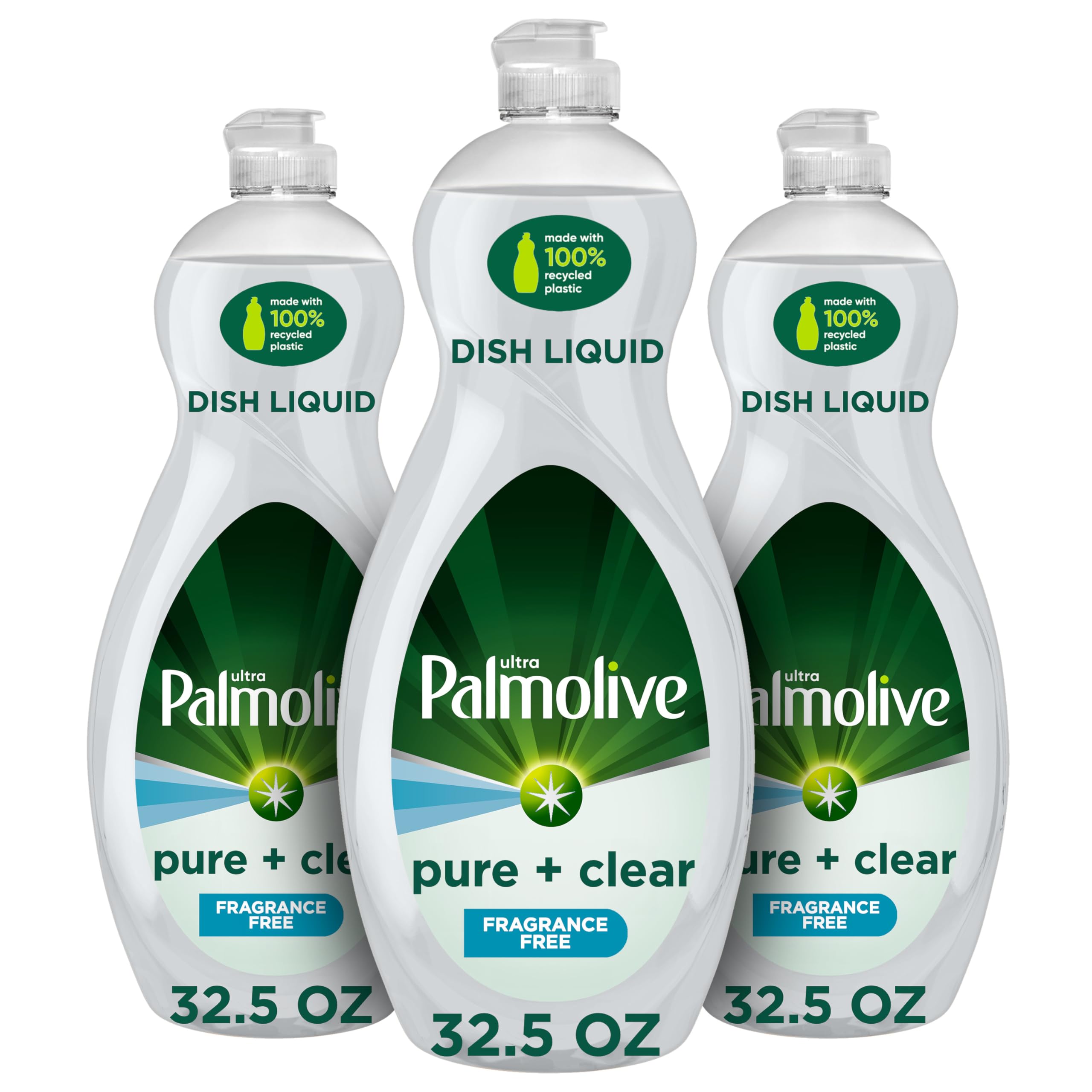 Palmolive Ultra Dishwashing Liquid Dish Soap Pure Clear Fragrance Free - 32 5 Fluid Ounce Pack of 9