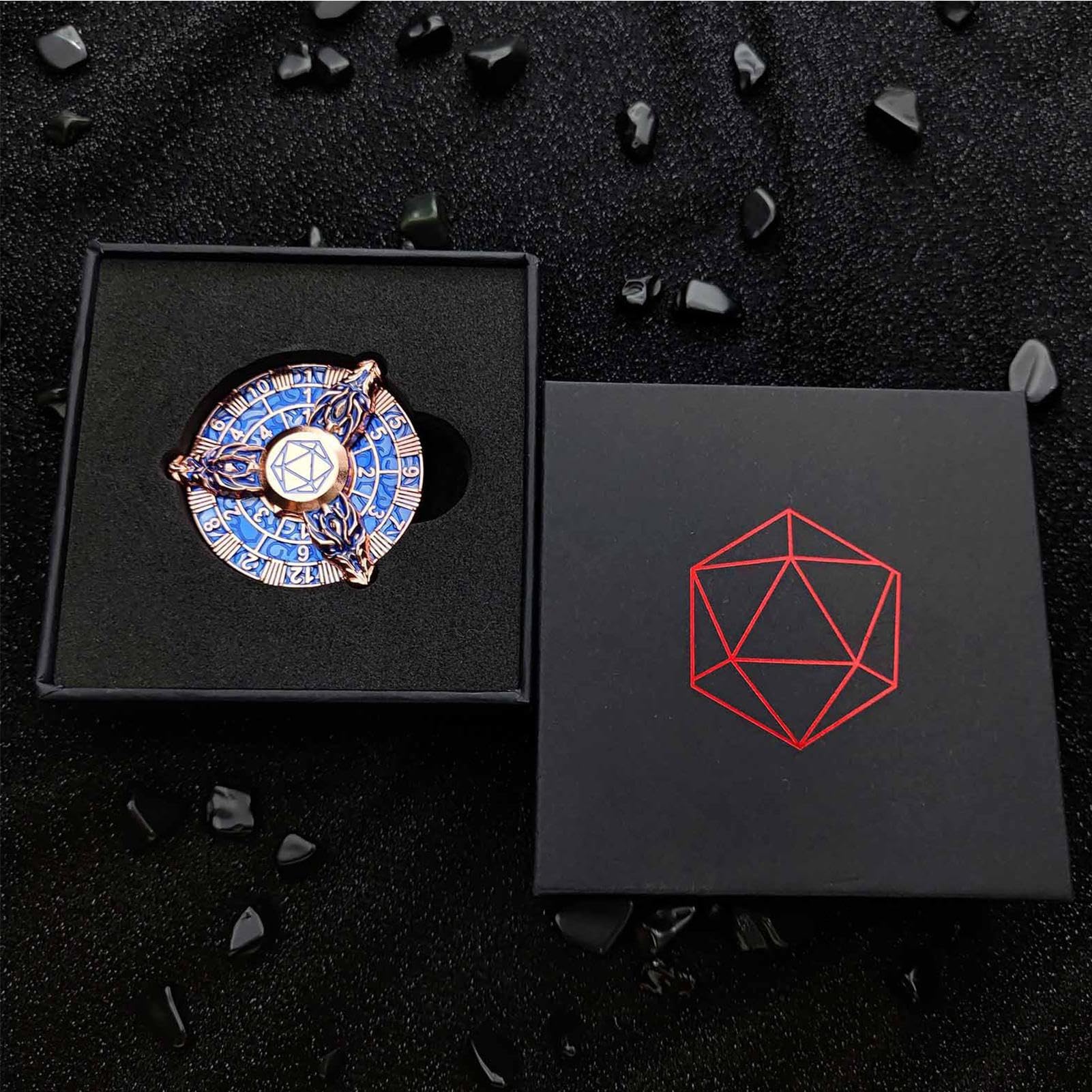 Moneta di , da roulette, set di poliedrici fantastici - Fidget Toys | rotella spinner, per giochi di ruolo, in metallo, per giocattoli da tavolo