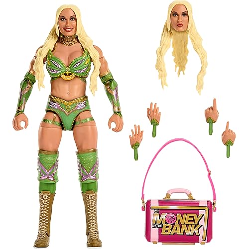 Mattel WWE Ultimate Edition Action Figure & Accessories Set, Tiffany Stratton 6-inch Collectible with Swappable Heads & Hands, 30 Articulation Points