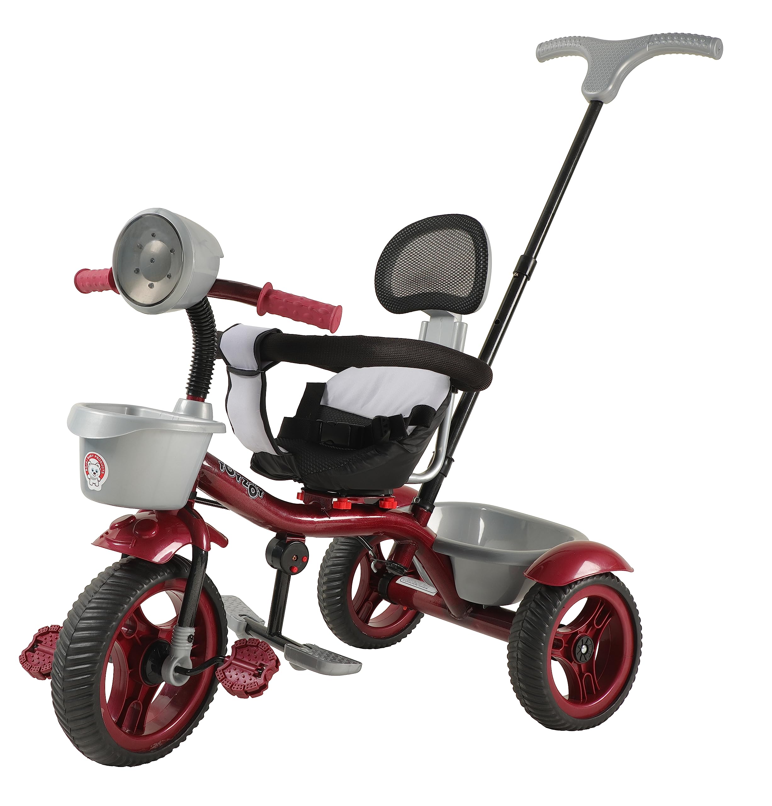 JoyRide Speedo Pro Tricycle With Rotating Seat, Music and Light, Dual  Storage Basket, Parental Handle, Footrest, Backrest, Safety Harness for Kids