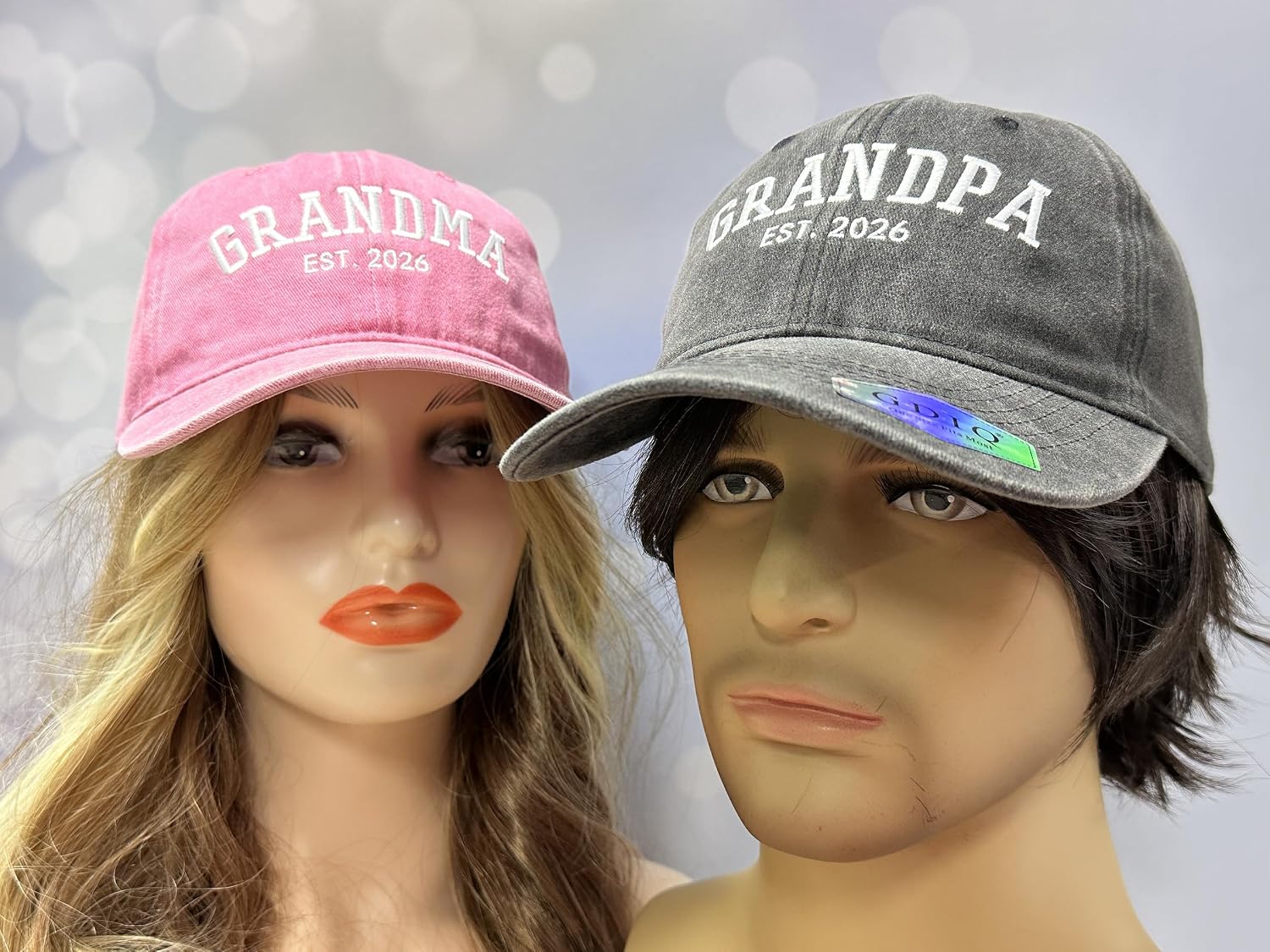Couple Hat EST2026 for Men Women, ‎Pregnancy Announcement Gift | Matching Couple Style,Baby Announcement Gift, Fine Stitch Embroidery, Adjustable Metal Buckle Closure