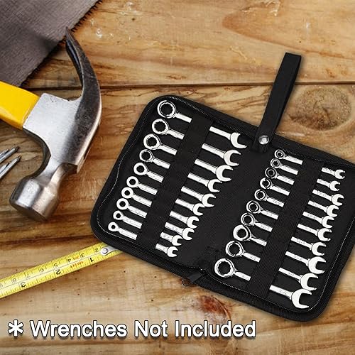Miniatura 5 de SPEEDWOX 20 Pockets Wrench Tool Storage Bag, Tool Pouch Organizer for Mini Wrenches, Metric and SAE, Portable Tool Organizer with Tote Design