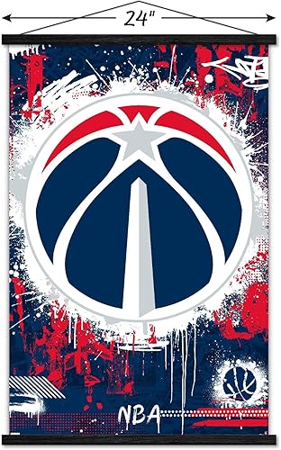 Miniatura 3 de Trends International NBA Washington Wizards - Maximalist Logo 23 Wall Poster with Magnetic Frame