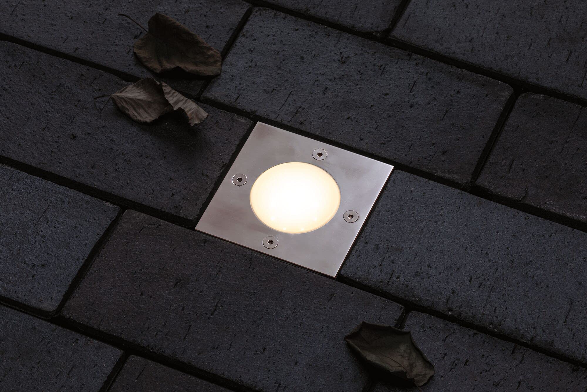 Paulmann 94227 Plug & Shine LED Außenleuchte Bodeneinbauleuchte eckig incl. 1x3,6 Watt IP65 dimmbar Außenbereich Edelstahl Metall, Kunststoff 3000 K