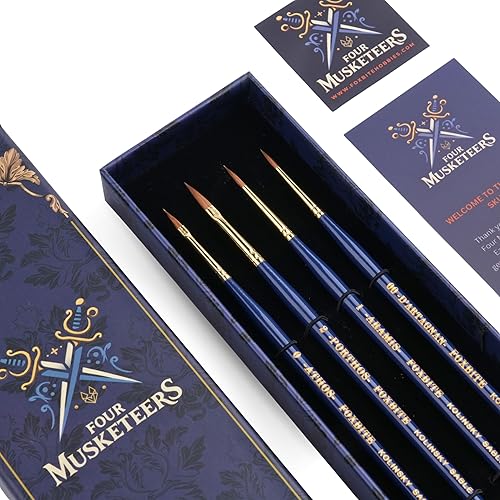 FOXBITE Kolinsky Sable Set Brushes for Miniature Painting Modeling Pieces Fine Detail Paint Brush Miniature Painting Kit Mini Paints Acrylic for Warhammer for Advanced Painters