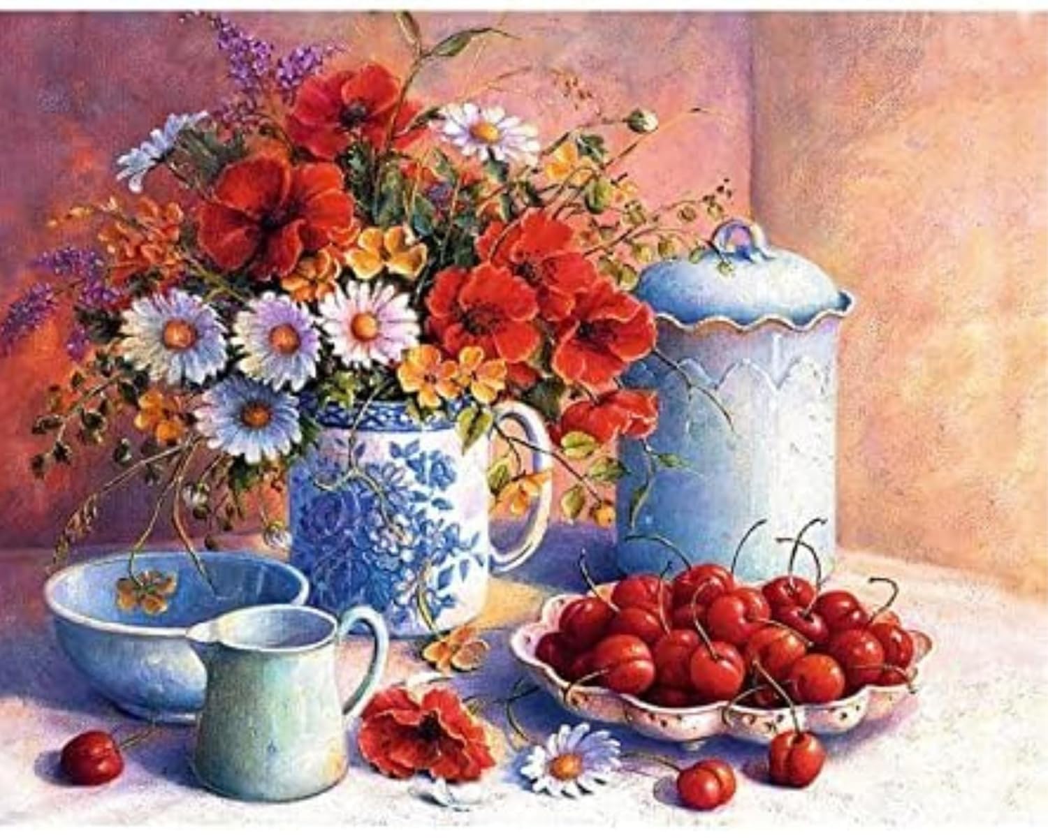 Framed Canvas Art Bygons 2-Pack Number Painting Kit For Adults