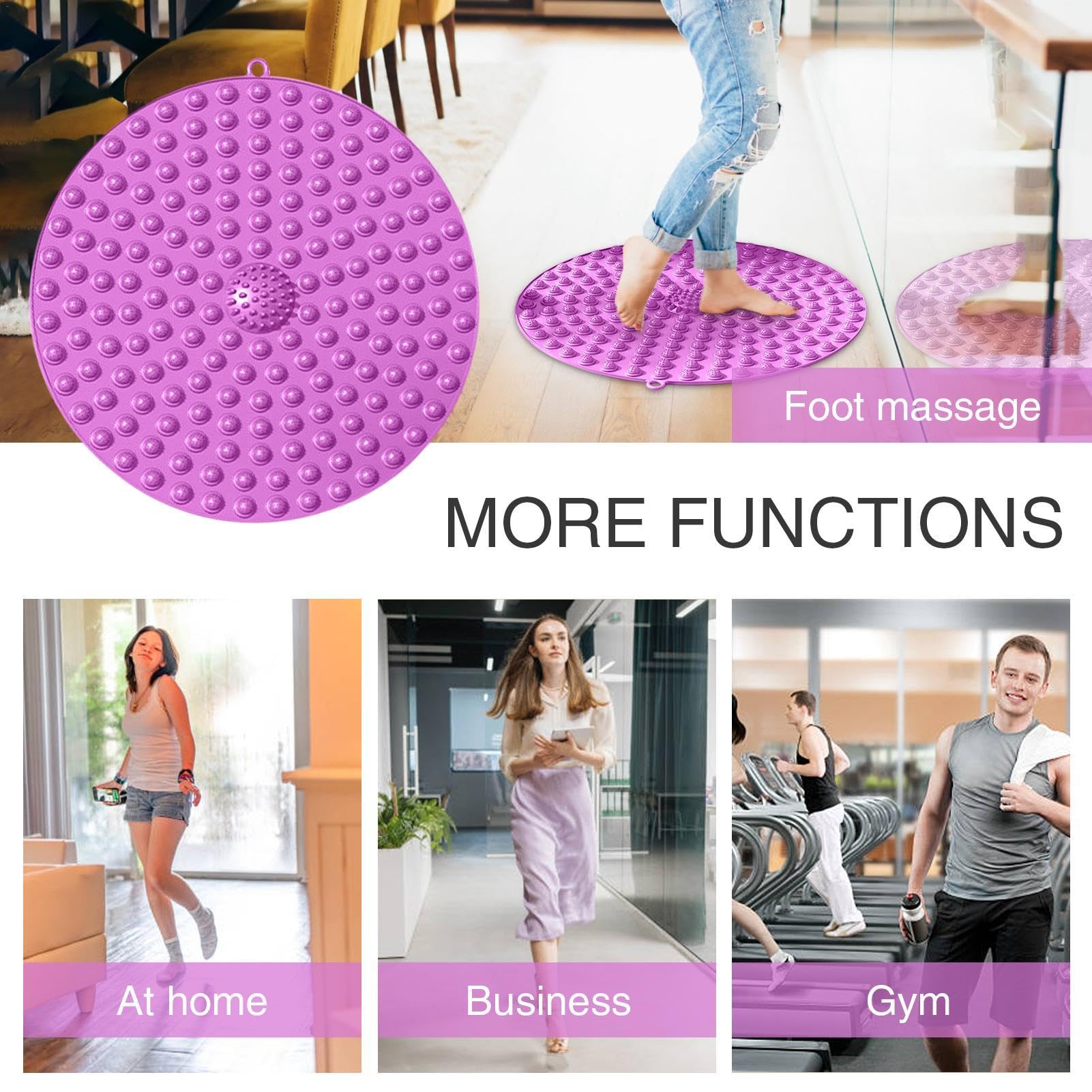 Esterilla de Reflexología 55 cm Alta Elasticidad Ergonómico Antiestrés