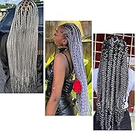 Vista 5 de Extensiones de Cabello para Trenzar Leticia Cabello Sintético Preestirado Yaki Cabello Ez para Trenzar