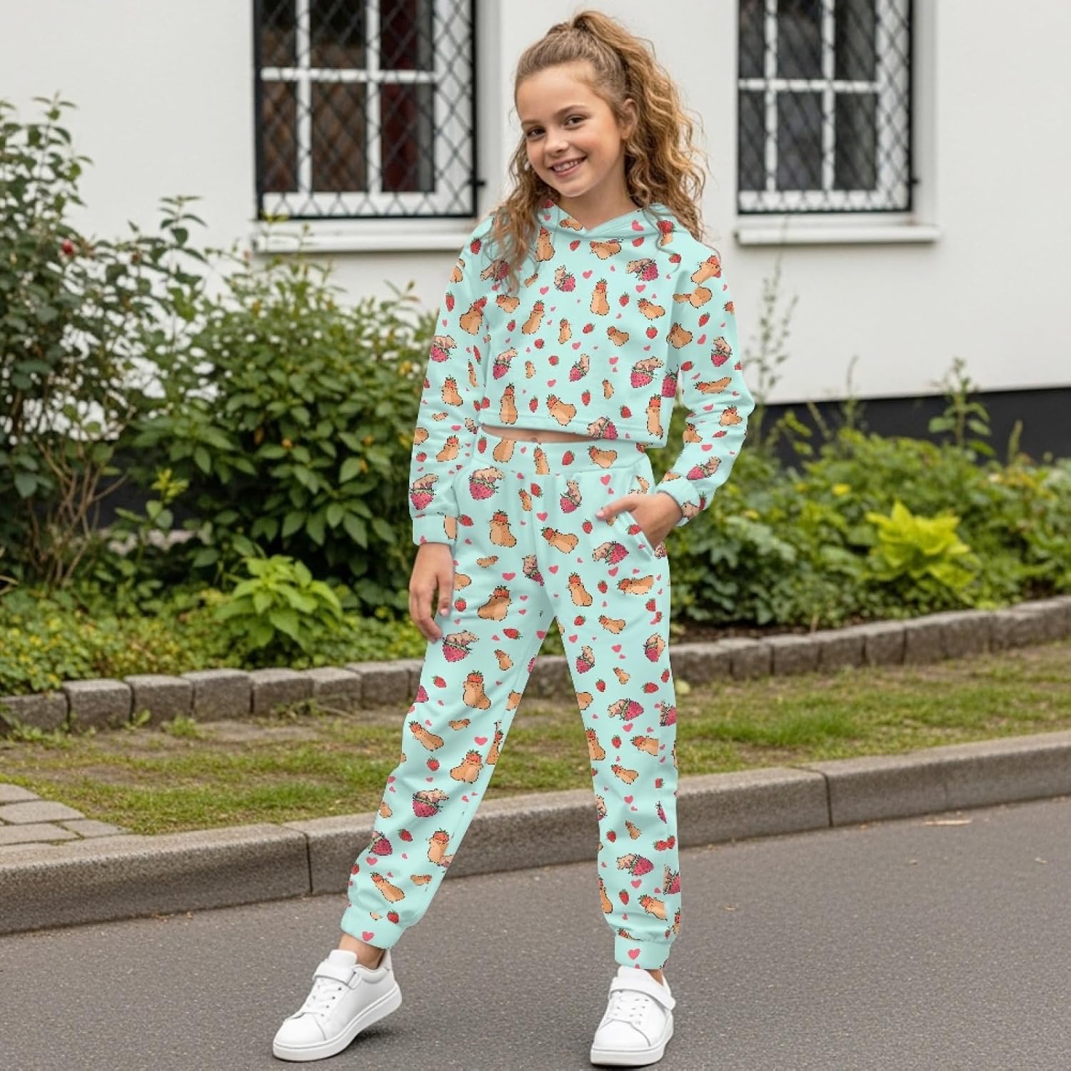 HUIACONG Kids Girls Sweatsuits for Children Boys Sweat Suit