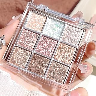 Glitter Eyeshadow Palette for Women - Shimmer Makeup Palette with Natura...